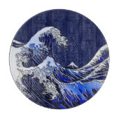 De Great Hokusai Wave Chrome Carbon ziet er uit Snijplank (Voorkant)