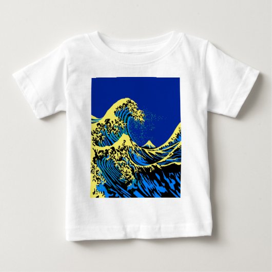 De Great Hokusai Wave in Blue Pop Art Style (Voorkant)