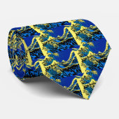 De Great Hokusai Wave in Blue Pop Art Style Stropdas (Opgerold)