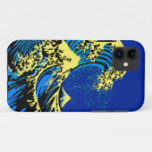 De Great Hokusai Wave in Blue Yellow Pop Style Case-Mate iPhone Case (Achterkant (horizontaal))