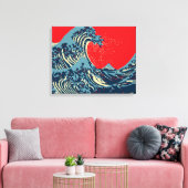 De Great Hokusai Wave in Hope Art Style Canvas Afdruk (Insitu (Woonkamer))