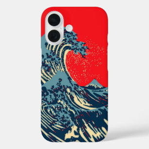 De Great Hokusai Wave in Hope Art Style iPhone 16 Hoesje