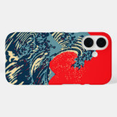 De Great Hokusai Wave in Hope Art Style Case-Mate iPhone Case (Achterkant (horizontaal))