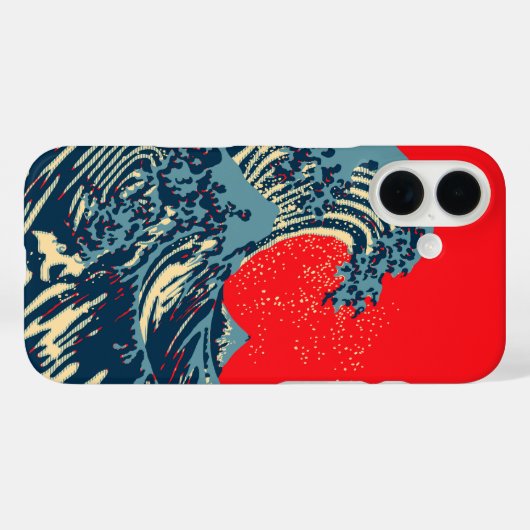De Great Hokusai Wave in Hope Art Style Case-Mate iPhone Case (Achterkant (horizontaal))
