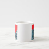 De Great Hokusai Wave in Hope Art Style Espresso Kop (Voorkant)