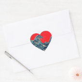 De Great Hokusai Wave in Hope Art Style Hart Sticker (Envelop)