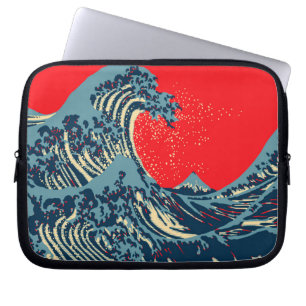 De Great Hokusai Wave in Hope Art Style Laptop Sleeve
