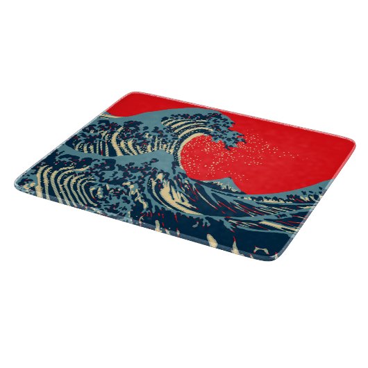De Great Hokusai Wave in Hope Art Style Snijplank (Hoek)