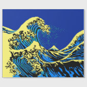 De Great Hokusai Wave in Pop Art Style Accent Cadeaupapier (Vlak)