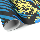 De Great Hokusai Wave in Pop Art Style Accent Cadeaupapier (Rol Hoek)