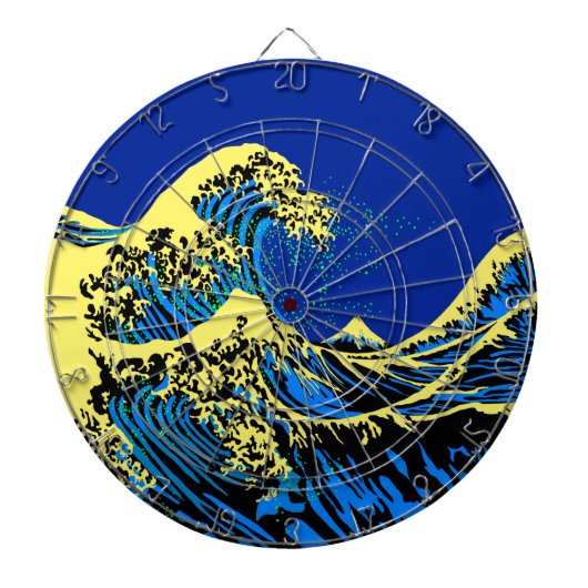 De Great Hokusai Wave in Pop Art Style Accent Dartbord (Voorkant)