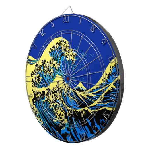 De Great Hokusai Wave in Pop Art Style Accent Dartbord (Voorkant Rechts)