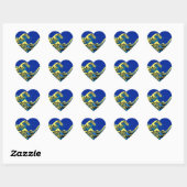 De Great Hokusai Wave in Pop Art Style Accent Hart Sticker (Vel)