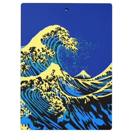 De Great Hokusai Wave in Pop Art Style Accent Klembord (Achterkant)