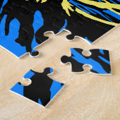 De Great Hokusai Wave in Pop Art Style Accent Legpuzzel (Zijkant)