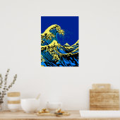 De Great Hokusai Wave in Pop Art Style Accent Poster (Keuken)