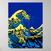 De Great Hokusai Wave in Pop Art Style Accent Poster (Voorkant)