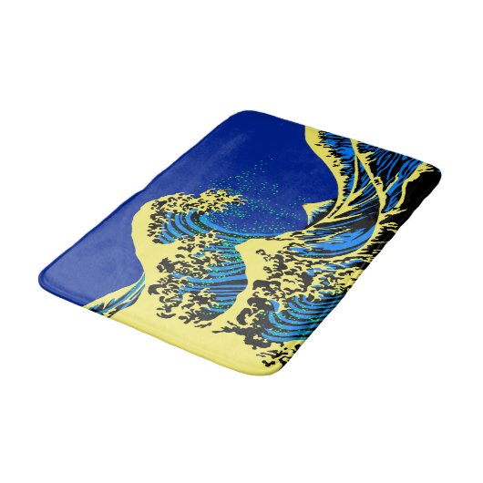 De Great Hokusai Wave in Pop Art Style Badmat (Gekanteld)