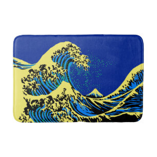 De Great Hokusai Wave in Pop Art Style Badmat