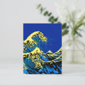 De Great Hokusai Wave in Pop Art Style Decor Briefkaart (Staand voorkant)