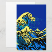 De Great Hokusai Wave in Pop Art Style Decor Briefpapier (Voorkant / Achterkant)