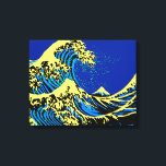 De Great Hokusai Wave in Pop Art Style Decor Canvas Afdruk<br><div class="desc">Een aangepast ontwerp geïnspireerd door de Grote Golf van Kanagawa geschilderd door de oude Japanse kunstenaar Hokusai. Het wordt gemaakt in een levendige pop kunststijl. Klinkt goed, een geweldig cadeauidee. Gebruik de link "Vraag deze ontwerper" om contact met ons op te nemen met uw speciale ontwerpverzoeken of voor hulp bij...</div>