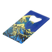 De Great Hokusai Wave in Pop Art Style Decor Creditkaart Flessenopener (Achterkant Gekanteld)