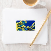 De Great Hokusai Wave in Pop Art Style Decor Etiket (Insitu)