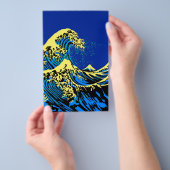 De Great Hokusai Wave in Pop Art Style Decor Flyer (Hand)