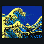 De Great Hokusai Wave in Pop Art Style Decor Foto Afdruk<br><div class="desc">Een aangepast ontwerp geïnspireerd door de Grote Golf van Kanagawa geschilderd door de oude Japanse kunstenaar Hokusai. Het wordt gemaakt in een levendige pop kunststijl. Klinkt goed, een geweldig cadeauidee. Een geweldig cadeauidee! Gebruik de link "Vraag deze ontwerper" om contact met ons op te nemen met uw speciale ontwerpverzoeken of...</div>