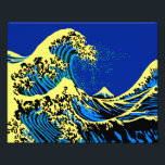 De Great Hokusai Wave in Pop Art Style Decor Foto Afdruk<br><div class="desc">Een aangepast ontwerp geïnspireerd door de Grote Golf van Kanagawa geschilderd door de oude Japanse kunstenaar Hokusai. Het wordt gemaakt in een levendige pop kunststijl. Klinkt goed, een geweldig cadeauidee. Een geweldig cadeauidee! Gebruik de link "Vraag deze ontwerper" om contact met ons op te nemen met uw speciale ontwerpverzoeken of...</div>