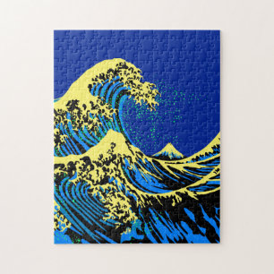 De Great Hokusai Wave in Pop Art Style Decor Legpuzzel