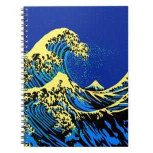 De Great Hokusai Wave in Pop Art Style Decor Notitieboek