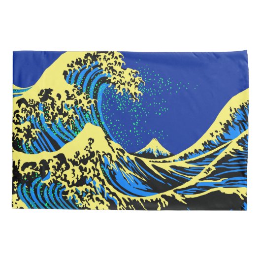 De Great Hokusai Wave in Pop Art Style Kussensloop (Achterkant-Links)