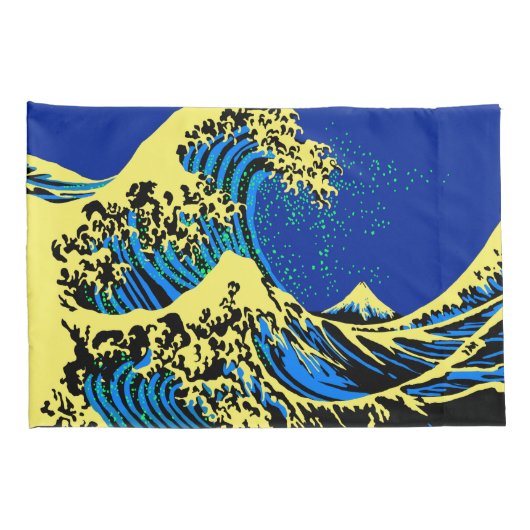 De Great Hokusai Wave in Pop Art Style Kussensloop (Achterkant-Rechts)