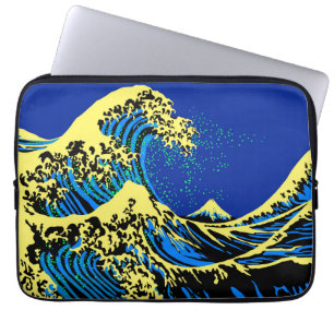 De Great Hokusai Wave in Pop Art Style Laptop Sleeve