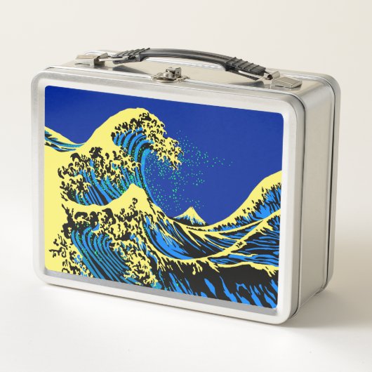 De Great Hokusai Wave in Vibrant Pop Style (Voorkant)