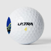 De Great Hokusai Wave in Vibrant Pop Style Golfballen (Logo)