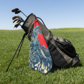 De Great Hokusai Wave in Vibrant Pop Style Golfhanddoek (Groen)