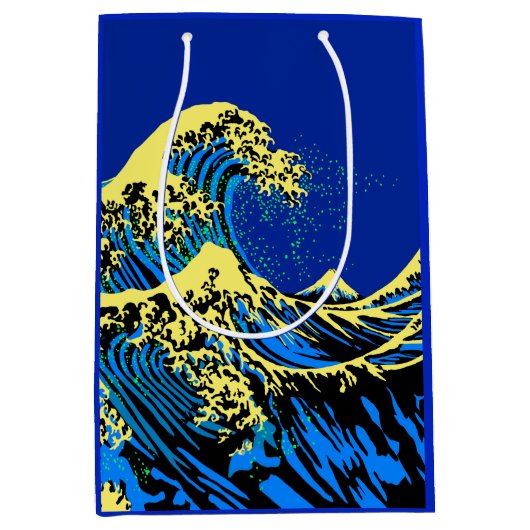 De Great Hokusai Wave in Vibrant Pop Style Medium Cadeauzakje (Voorkant)