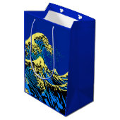 De Great Hokusai Wave in Vibrant Pop Style Medium Cadeauzakje (Achterkant Gekanteld)