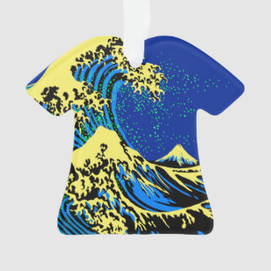 De Great Hokusai Wave in Vibrant Pop Style Ornament