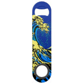 De Great Hokusai Wave in Vibrant Pop Style Speed Flessenopener (Achterkant)