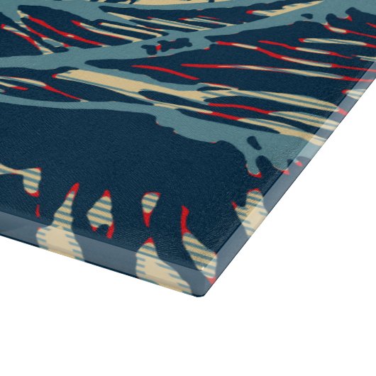 De Great Hokusai Wave in Vibrant Style Snijplank (Hoek)