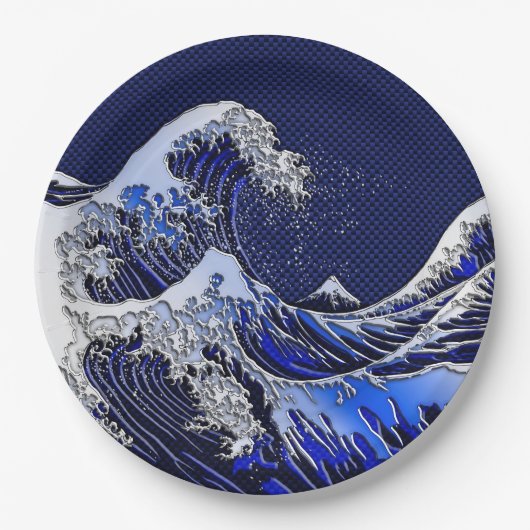 De Great Hokusai Wave Modern-stijlen Papieren Bordje (Voorkant)