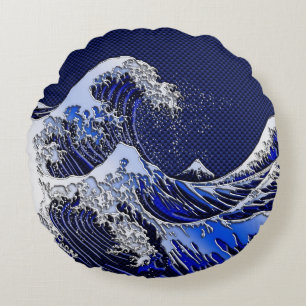 De Great Hokusai Wave Modern-stijlen Rond Kussen