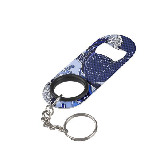 De Great Hokusai Wave Modern-stijlen Sleutelhanger Flessenopener (Achterkant Gekanteld)