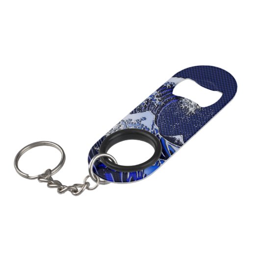 De Great Hokusai Wave Modern-stijlen Sleutelhanger Flessenopener (Voorkant Gekanteld)
