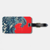 De Great Hokusai Wave Pop Decor Bagagelabel (Achterkant horizontaal)