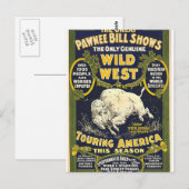 De Great Pawnee Bill shows. De enige echte wilde Briefkaart (Voorkant / Achterkant)